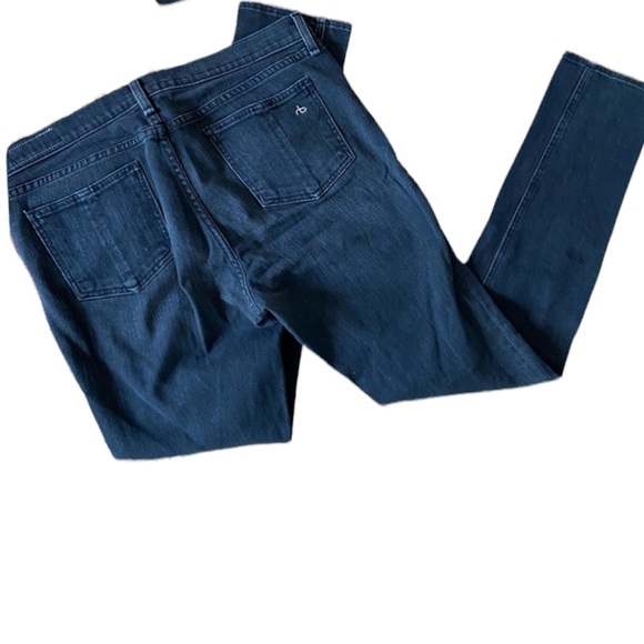 Rag & Bone The Skinny Jean in Rock Washed out Black Ankle Jeans Size 32 - Picture 3 of 9